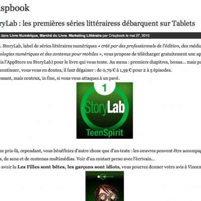 Crispbook : StoryLab, un concept «malin»